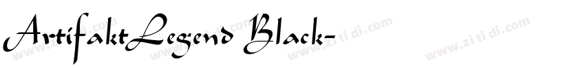 ArtifaktLegend Black字体转换